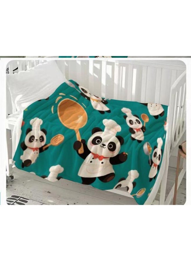 عام بطانية رقيقة من الفانيلا الكرتونية للأطفال والرضع (دافئة ومريحة، ومناسبة للنوم والألعاب) 70 سم * 100 سم - Image 2