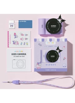 Generic Sanrio Touch Screen Cartoon C5 Children's Camera Wifi Transmission Before And After The Double Photo 61 Holiday Gift-Body Color:C5 Kuromi+64g High-speed Memory Card  - Image 1