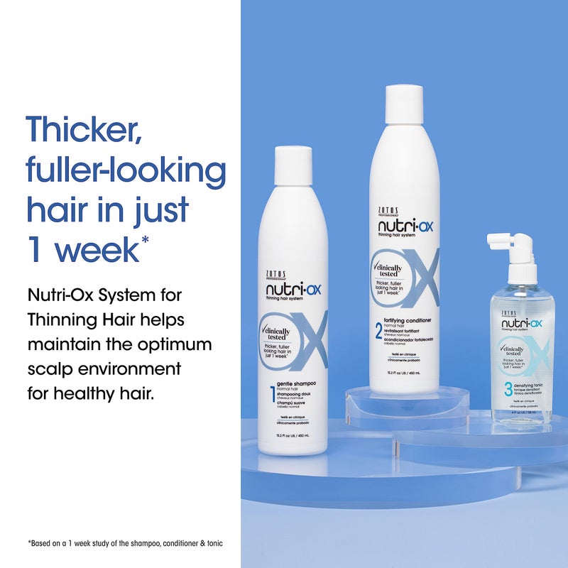 NUTRI-OX Gentle Shampoo Normal for Thinning Hair | Thicker, Fuller-Looking Hair | Clinically & Dermatologically Tested | Peppermint | Color-Safe | 15.2 Fl Oz - Image 3