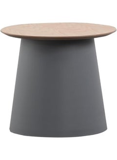 Daamudi Daamudi KAI Round Table, Minimalist Center Table or Coffee Table for Home & Office, Low Sofa Side Table, End Table, Couch TeaTable for Living Room, Bedroom or Office Space (GREY, SMALL) 