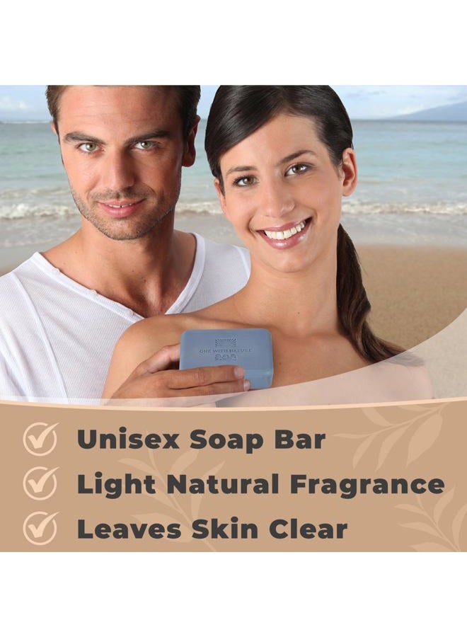 ONE WITH NATURE DEAD SEA Salt Lavender SOAP 3 PK, Dead Sea Salt Includes Sulfur, Magnesium, etc. Shea Butter, Argan Oil. All Skin Types, Problem Skin. Acne, Eczema, Psoriasis, Natural, Therapeutic, Natural Lavender - Image 4
