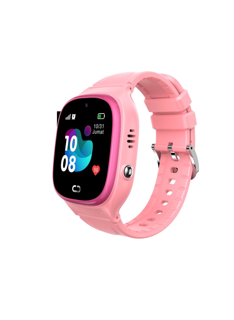 SKT Shiketro TD45 Kids Smartwatch with GPS, Wi-Fi, Video Calls, SOS, IP67 Waterproof, Camera, Tracker, Location Phone (pink) - Image 1