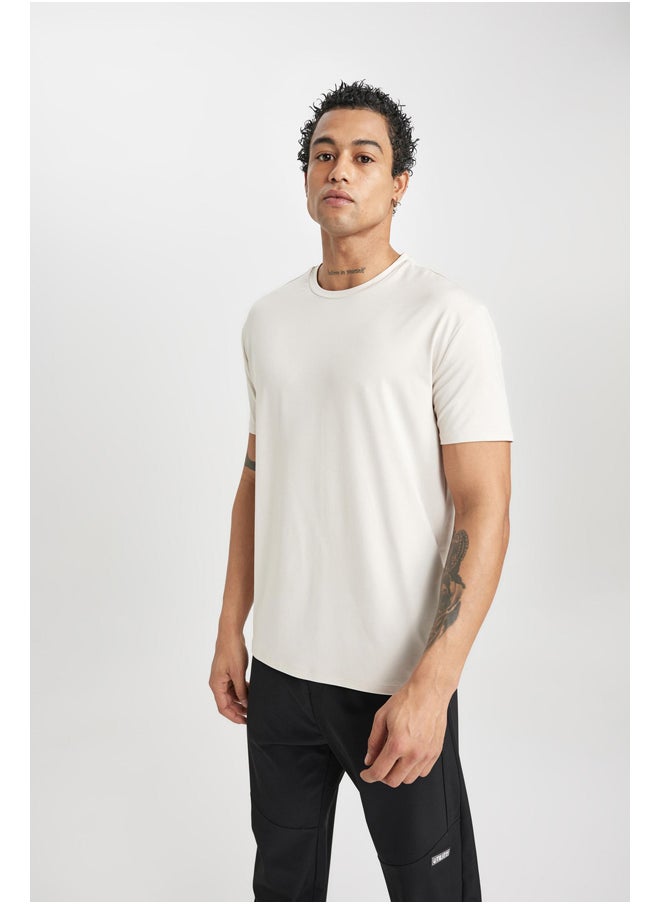 DeFacto - Man Standart Fit Crew Neck Short Sleeve Knitted T-Shirt - Image 1