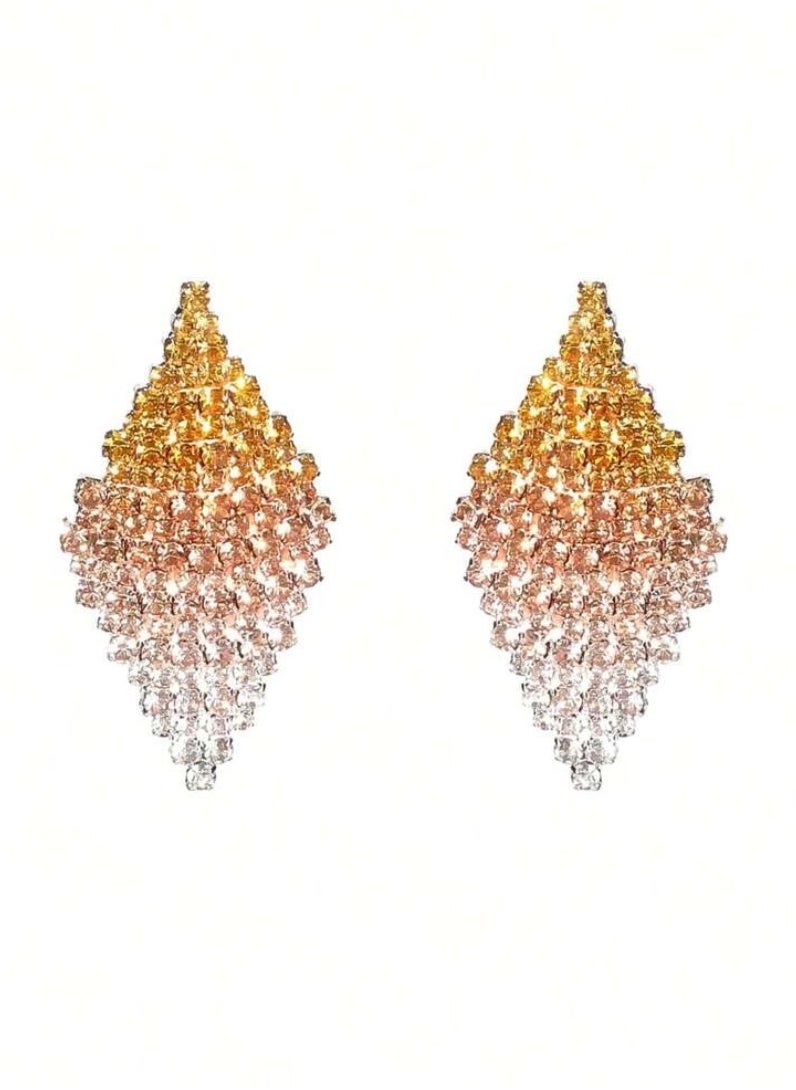 Dangle Charms Elegant & Stylish Drop Earrings For Women Cubic Zirconia  - Image 2