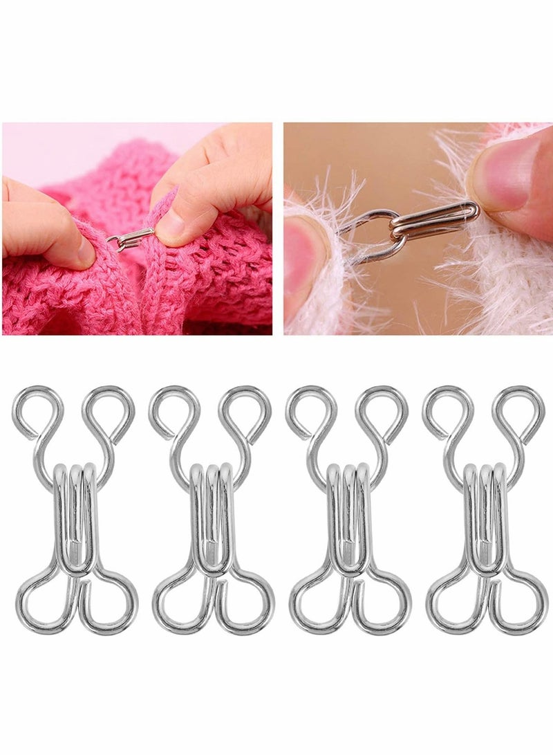 Underwear Trousers Sewing Hook Eyes Clasp ons, Metal Scarf Clip DIY Craft Accessories for Bra Skirt Sweater Dress Sewing, 200 Pairs  - Image 1