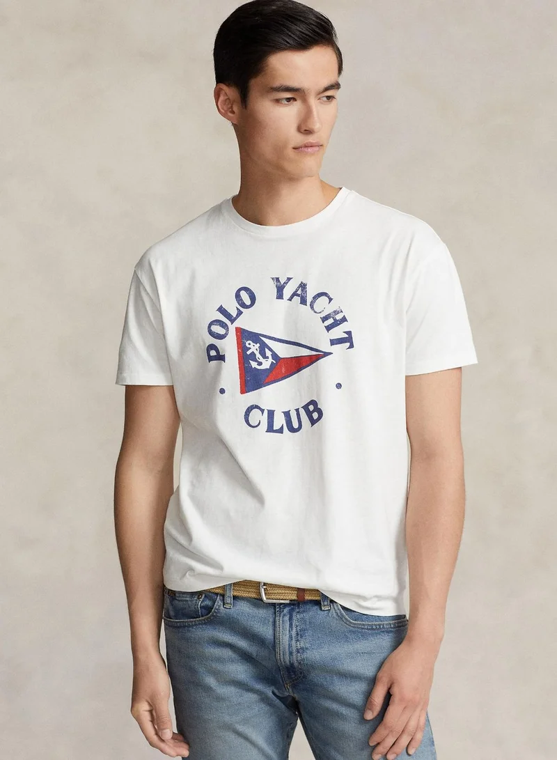 POLO RALPH LAUREN Slogan Crew Neck T-Shirt