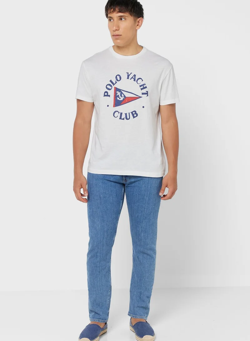 POLO RALPH LAUREN Slogan Crew Neck T-Shirt