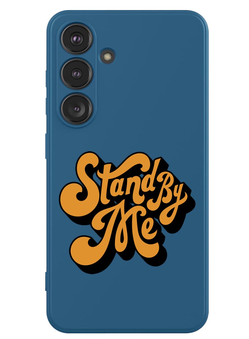 Theodor Protective Slim Fit Case Liquid Silicone Cover with Full Body Protection Anti-Scratch Shockproof Case For Samsung Galaxy S24 Plus (Blue) - Stand by me-01 - Image 1