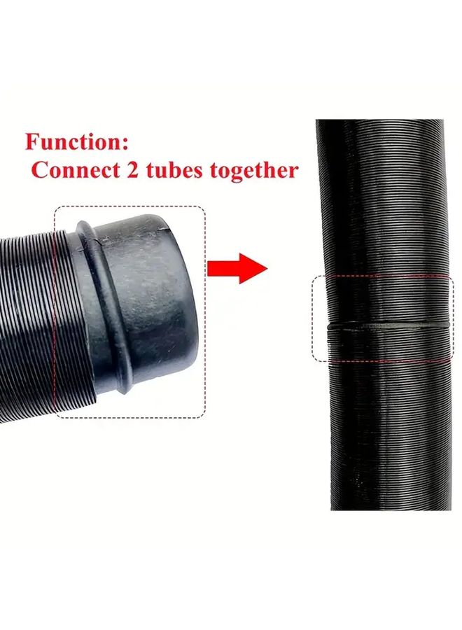 2Pcs 60mm Car Heater Ducting Pipe Reducer Flexible Hose Connector Straight Plastic Outlet Extension Modification Accessories - Image 3