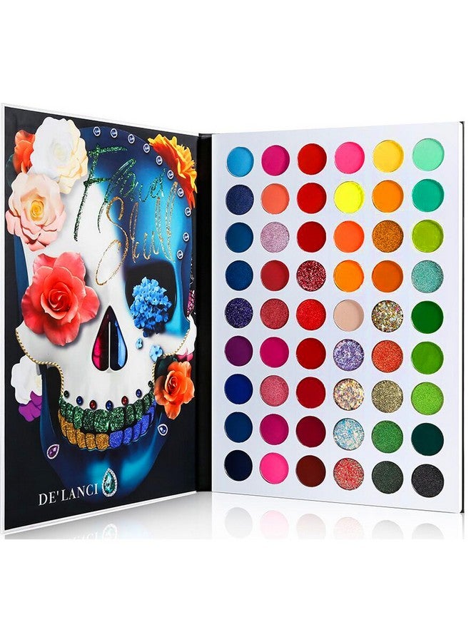 DE'LANCI Big Colorful Eyeshadow Palette Professional 54 Color Board Eye Shadow Bright Neon Glitter Matte Shimmer Makeup Pallet Highly Pigmented Powder EyeShadow for Women Girl Halloween Christmas Gift - Image 1