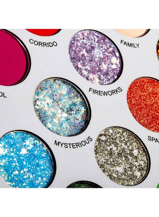 DE'LANCI Big Colorful Eyeshadow Palette Professional 54 Color Board Eye Shadow Bright Neon Glitter Matte Shimmer Makeup Pallet Highly Pigmented Powder EyeShadow for Women Girl Halloween Christmas Gift - Image 5