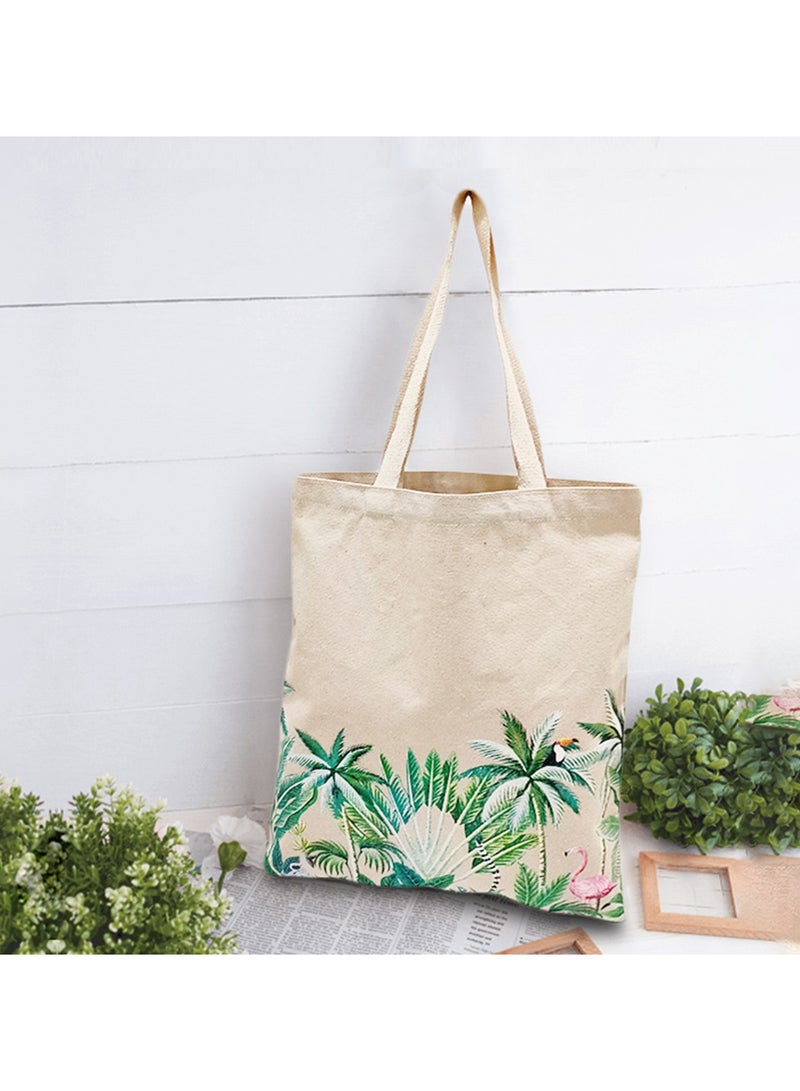 earthbags Sustainable Cotton Canvas Printed Tote Bag with Soft Cotton Tape Handles  - Image 2