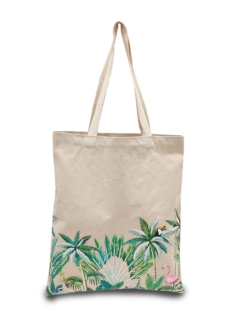 earthbags Sustainable Cotton Canvas Printed Tote Bag with Soft Cotton Tape Handles  - Image 1