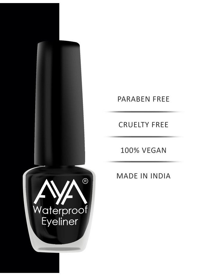 AYA 24 Hrs Long Lasting & Waterproof Eyeliner Black (5 Ml) Smudge Proof Transfer Proof Eye Liner For Eye Makeup - Image 4