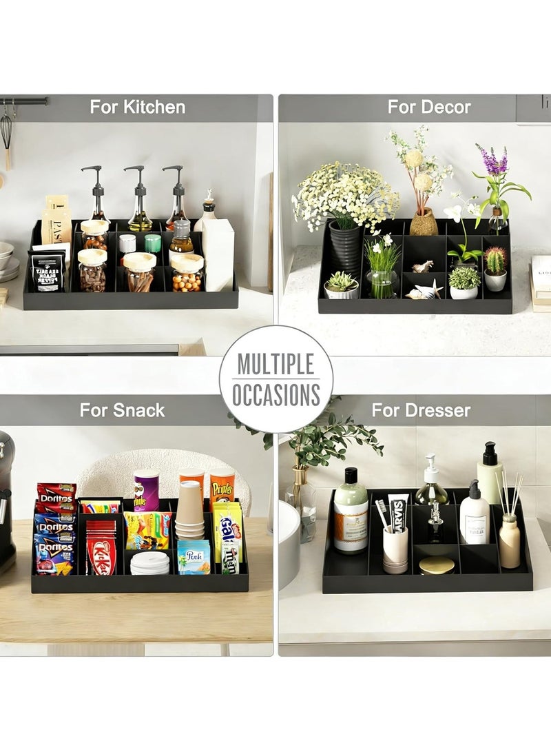 اكسيسن 11 منظّم شباك صالة القهوة، ملحقات القهوة والمنظمين، أسود - Image 3