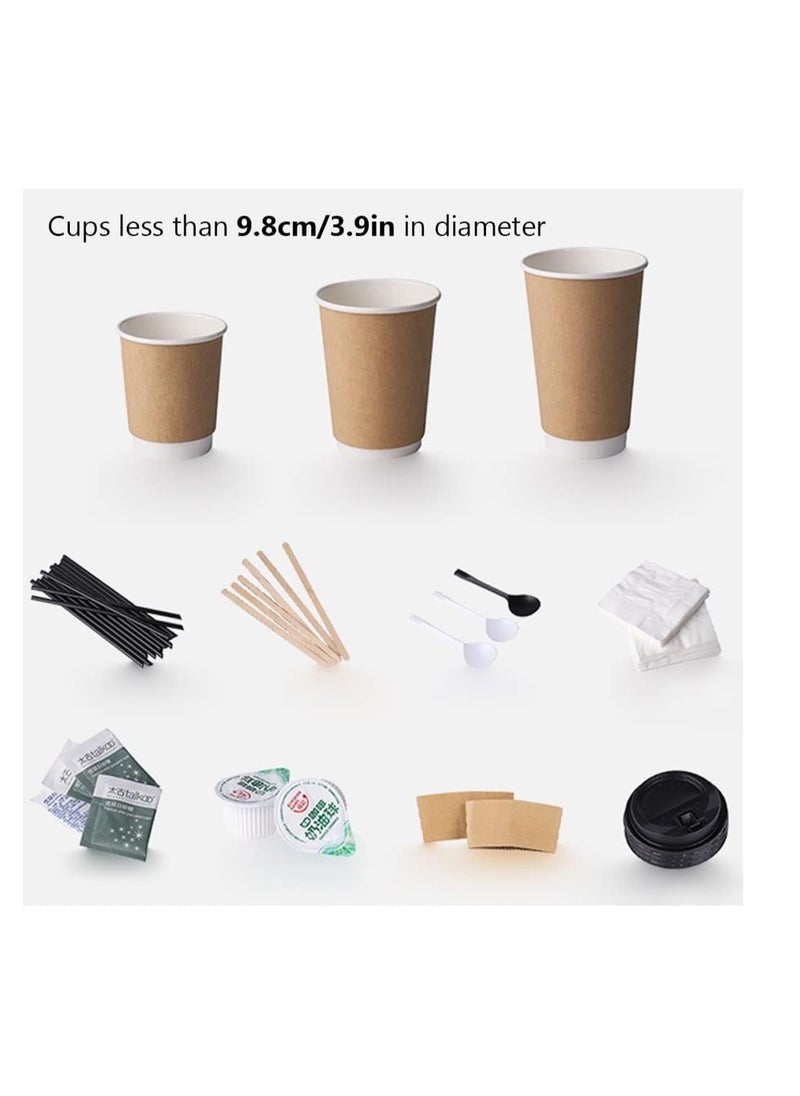 11 Grid Lounge Coffee Condiment Organiser, Coffee Bar Accessories and Organisers, Black