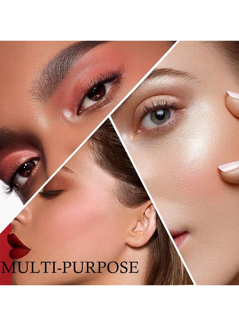 Huitich 3-in-1 Shimmer Bronzer and Pressed Powder Palette Orange - Image 4