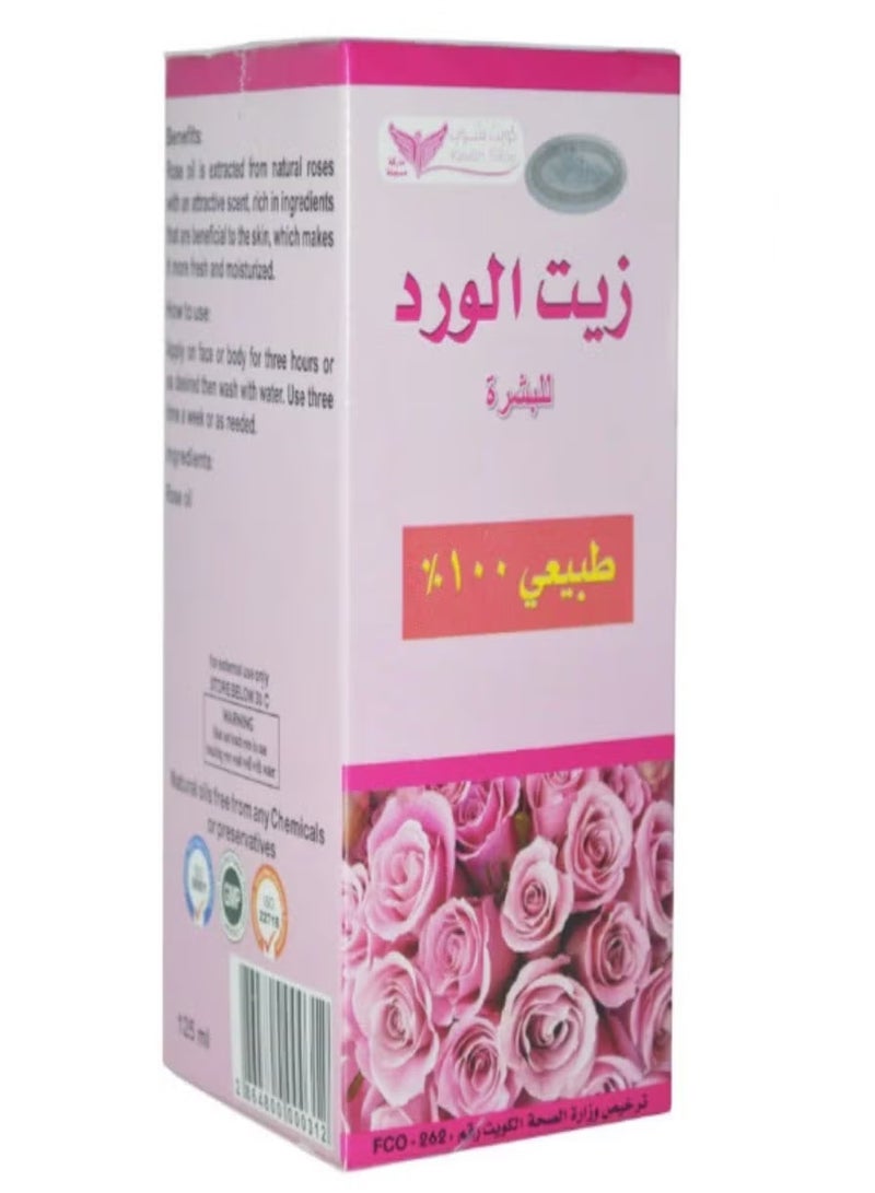 Kuwait Shop Rose Oil For Skin Natural %100 125ml - Image 4