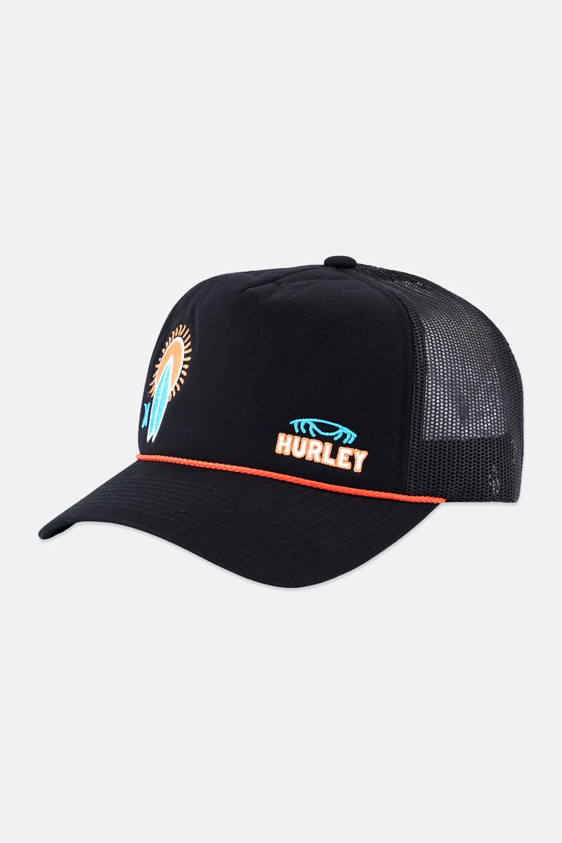 Hurley Men Embroidered Logo Adjustable Tucker Cap, Black  - Image 1