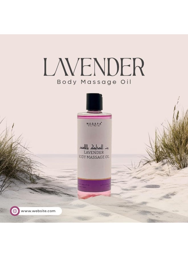 MEDSPACLINIC Lavender Body Massage Oil Intensive Re-vitalising Treatment 500ml - Image 3