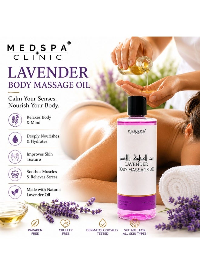 MEDSPACLINIC Lavender Body Massage Oil Intensive Re-vitalising Treatment 500ml - Image 2