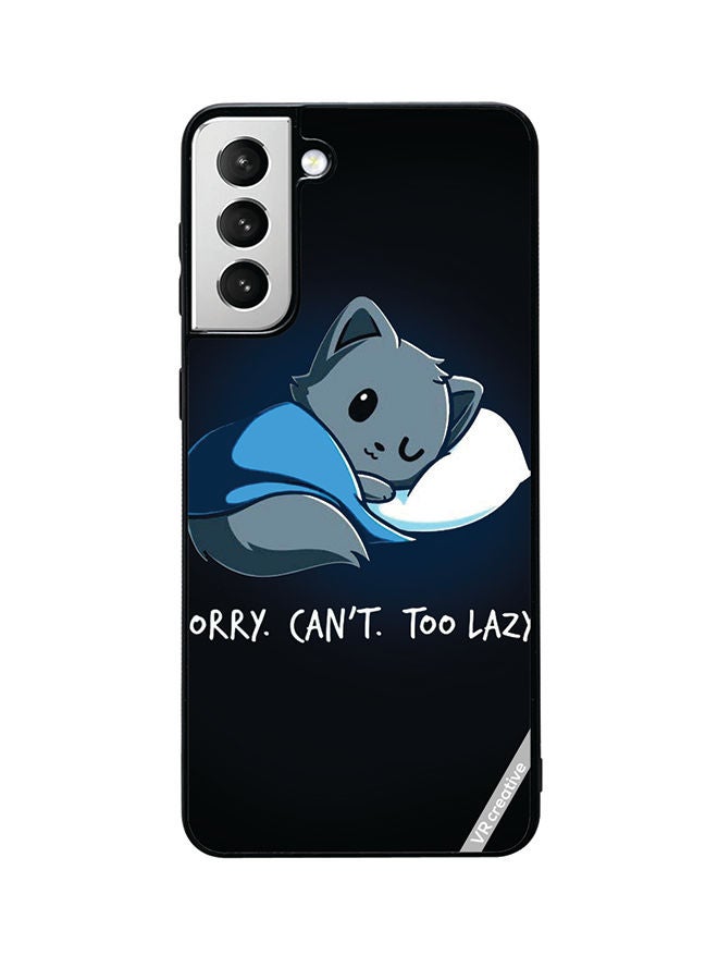 VR CREATIVE Protective Case Cover For Samsung Galaxy S22 Plus 5G Sorry Cant Too Lazy Design Multicolour - Image 1