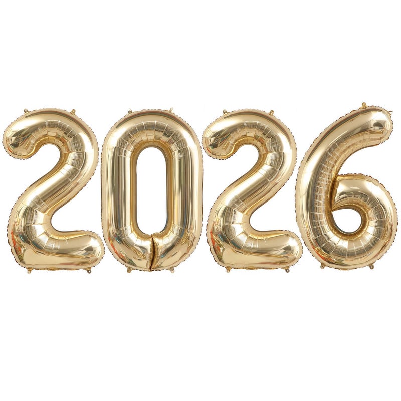 BBPOOL Champagne Gold 2026 Balloons 40 Inch 2026 Number Balloon Foil New Year Balloon Numbers for New Years Eve Party Graduation Party Decoration - Image 3
