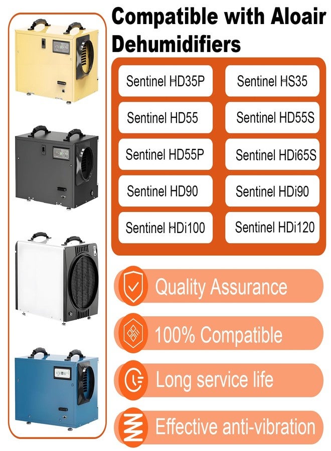 beaufan Dehumidifier Hanging Kit Replacement for Aloair Crawl Space & Basement Dehumidifiers Sentinel HD35P, HS35, HD55, HD55S, HD55P, HDi65S, HD90 & HDi90. Helps Reduce Dehumidifier Noise and Vibration - Image 2