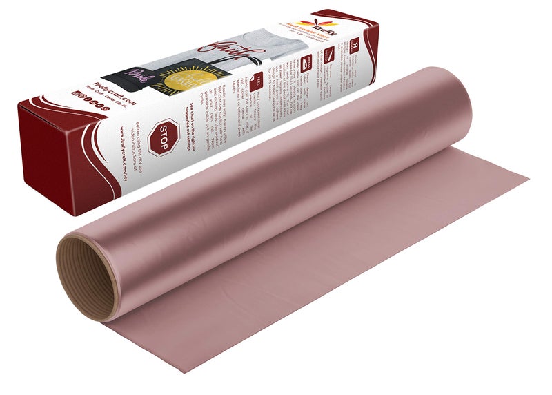 Firefly Craft Heat Transfer Vinyl Sheets Rose Gold HTV Iron On Vinyl for Cricut HTV Vinyl Sheets Vinyl Iron On Easy Cut Weed Compatible with Cricut Silhouette Cameo 1 Sheet 12 x 20