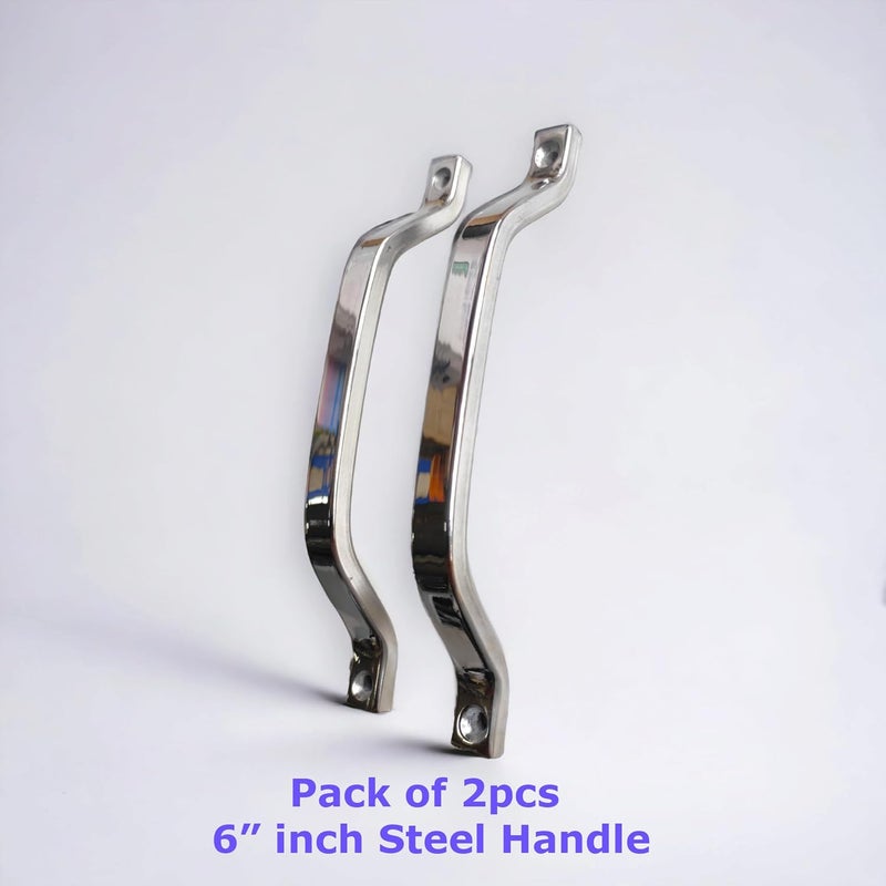 VICTAC Front Screw Fixing Stainless Steel Kitchen Cabinet Handles Chrome Polished Drawer Handle Pack of 2 - Image 3
