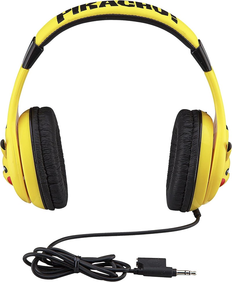 eKids Pokemon Pikachu Wired Kids Headphones, Adjustable, Stereo Sound, 3.5Mm Jack, Tangle-Free, Volume Control, Children's Headband On Ear for School Home, Travel - Image 3