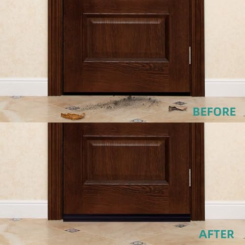 Suptikes 2 Pack Door Draft Stopper，Door Sweep for Exterior & Interior Doors,Door Bottom Seal Dust and Noise Insulation Weather Stripping Draft Guard Insulator, 1.8" W x 37" L,Black - Image 5