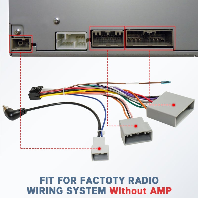 Fiegromech Radio Stereo Wiring Harness for Honda CRV 2007-2011 & Civic 2008-2011, 16 Pin ISO with Antenna Adapter - Image 3