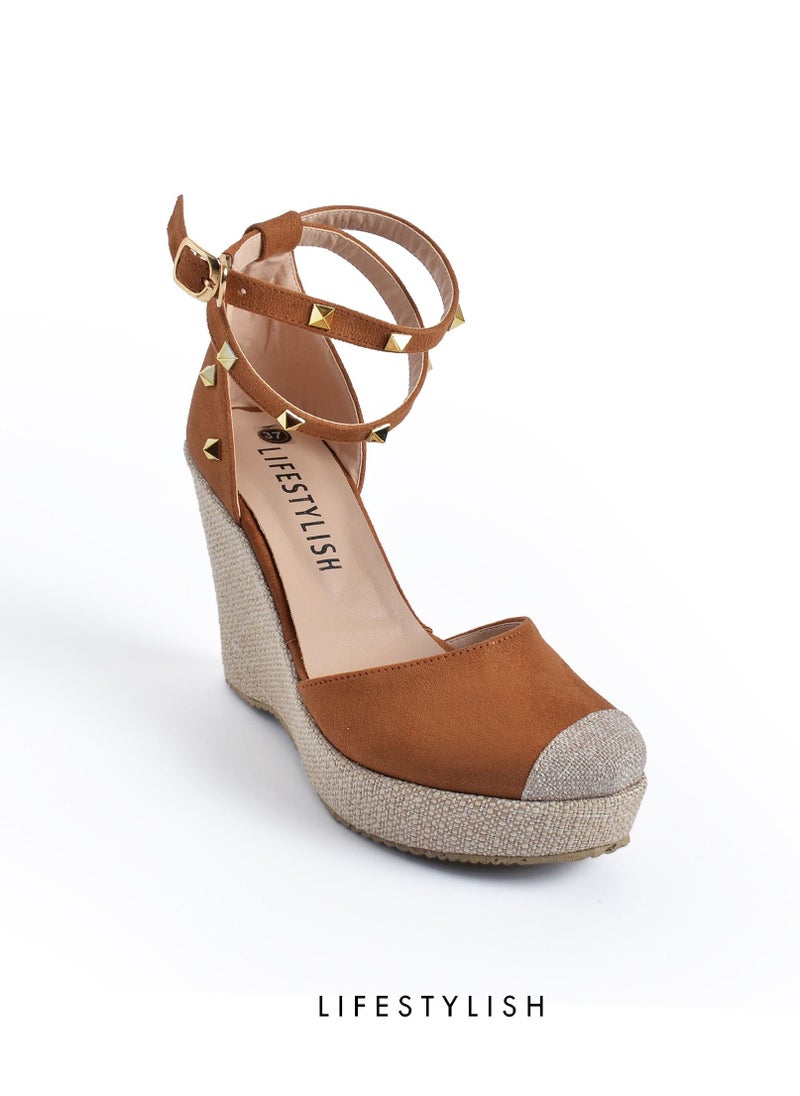 LIFESTYLISH - Sn-W4- Shose Heel Wedges -Havan - Image 1