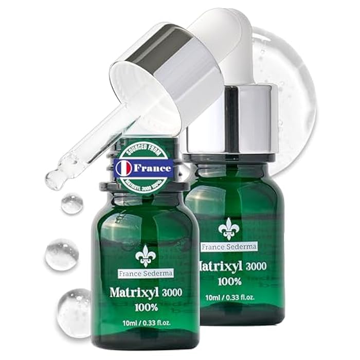 THEPURI Matrixyl 3000 100% Serum Skincare – Pure Peptide Complex Anti-Aging Facial Ampoule from France Sederma, Collagen Boosting Wrinkle Treatment, Perfect for Layering & DIY, 0.33 fl.oz (10ml) 2 Pack - Image 1