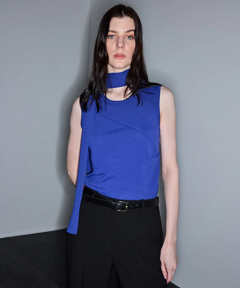 ابيكول Scarf-Effect Knit Top