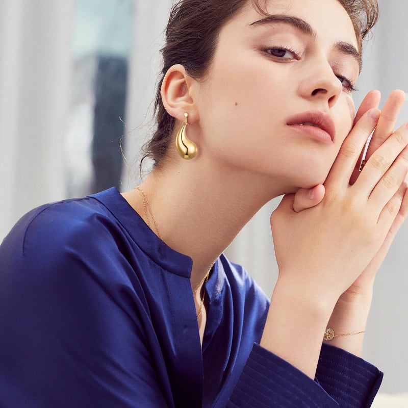 Tamhoo 15 Pairs Gold Clip on Earrings for Women Fashion,Lightweight Fake Earring for Woman (Style C) - Image 3