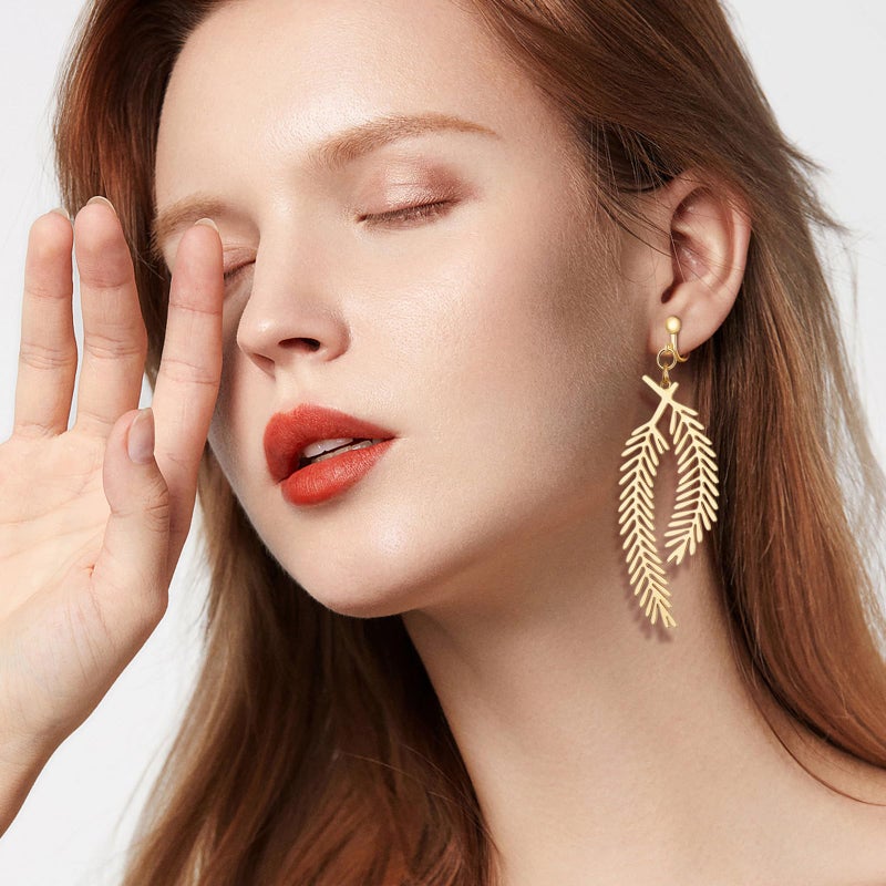 Tamhoo 15 Pairs Gold Clip on Earrings for Women Fashion,Lightweight Fake Earring for Woman (Style C) - Image 4