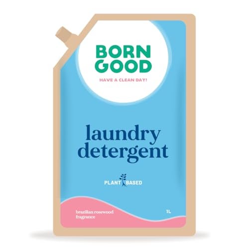 Born Good Natural Laundry Liquid Detergent | 1000ml | Brazilian Rosewood Fragrance | Plant-Based, Non-Toxic, Eco-Friendly, Organic | Tough on Stains & Odour, Gentle on Skin & Fabrics Baby-Safe - Image 1