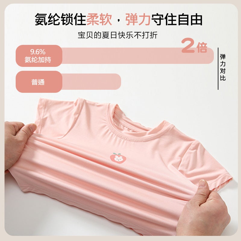 Style 0-3 Year Old Baby Girl Class A Short-Sleeved T-Shirt Summer Thin Girls And Children Sports Tops Bottoming Shirt - Image 4