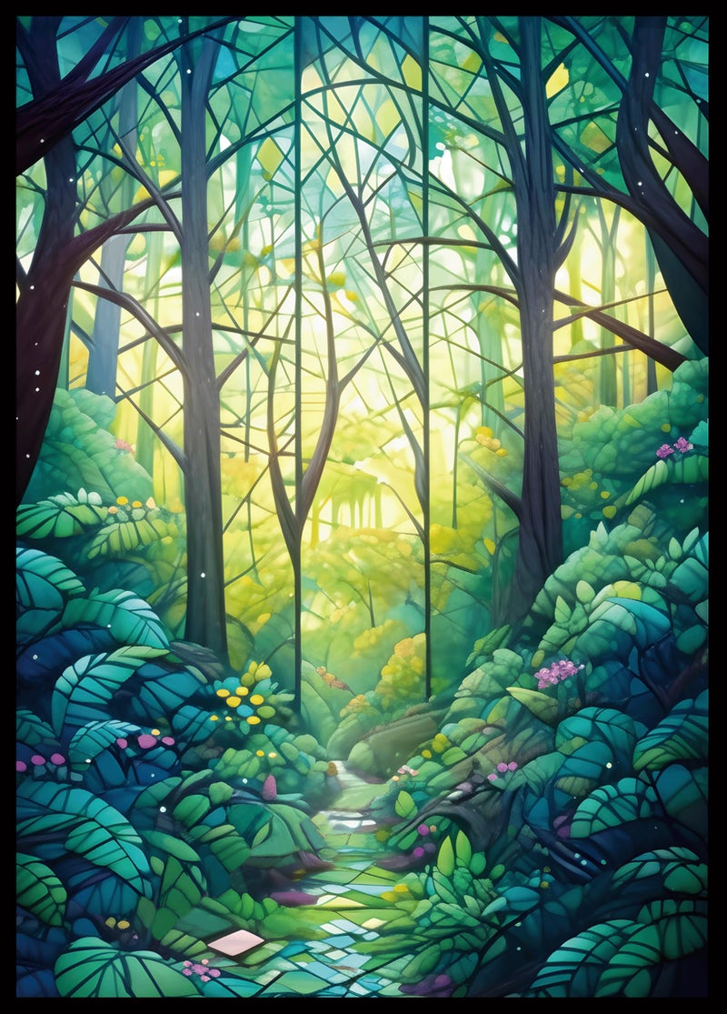 Kiiransr MTG Card Sleeves Forest Ultra Clear Front Matte Finish Back 100 Count Standard Size Matte Art Sleeve for Magic The Gathering - Image 2