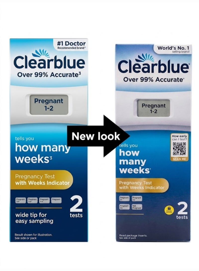 Clearblue Pregnancy Test with Weeks Indicator 2 Digital Test - Image 1