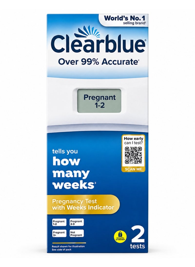 Clearblue Pregnancy Test with Weeks Indicator 2 Digital Test - Image 1