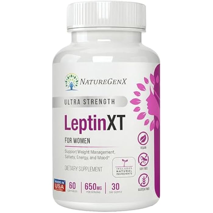 NatureGenX LeptinXT for Women – Weight Management with Green Coffee Bean, Garcinia & Green Tea Extract – Gluten-Free, Non-GMO, Vegan – 60 Capsules (1-Month Supply) - Image 1