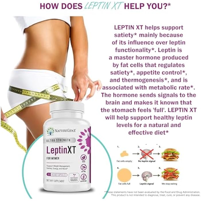 NatureGenX LeptinXT for Women – Weight Management with Green Coffee Bean, Garcinia & Green Tea Extract – Gluten-Free, Non-GMO, Vegan – 60 Capsules (1-Month Supply) - Image 5