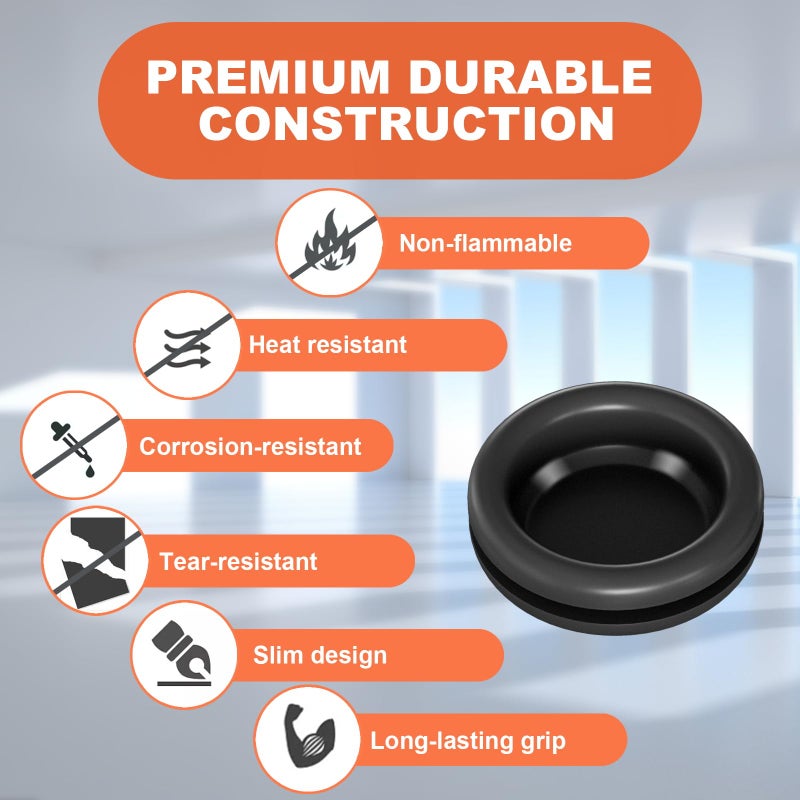 PHSZZ PSHZZ 280 PCS Rubber Grommet Kit, Rubber Hole Grommet Gaskets Assortment for Wiring, Wire, Automotive, Firewall, Sheet Metal, Hardware Repair, 7 Sizes 7/25", 3/8", 1/2", 5/8", 3/4", 7/8", 1" - Image 3