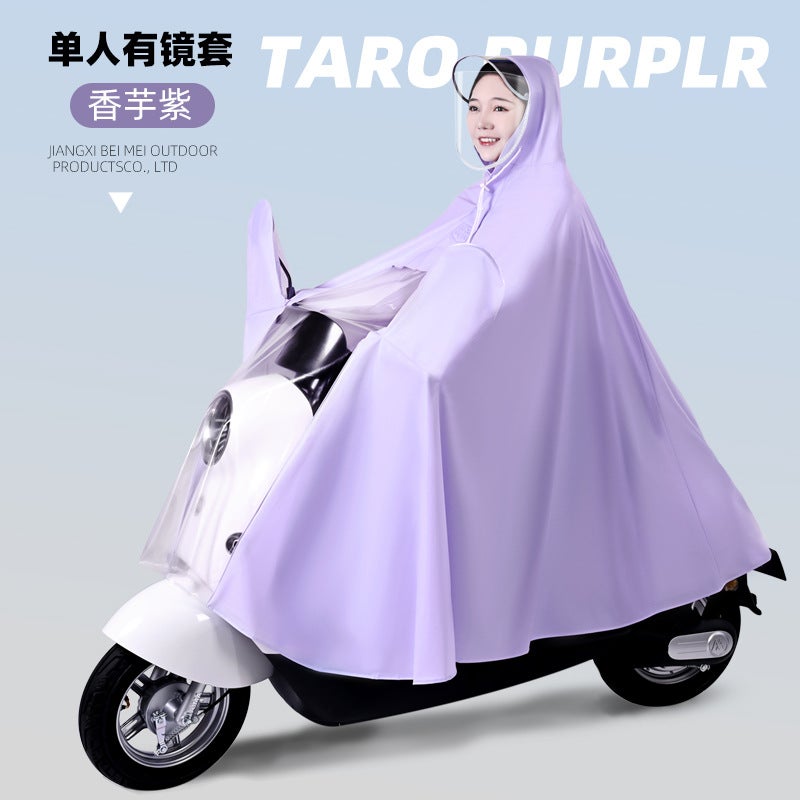 معطف مطر شفاف للسيارات الكهربائية البطارية لوحة عدادات مفرد مزدوج معطف مطر من PVC للبالغين راكبي الدراجات النارية بونشو - Image 1