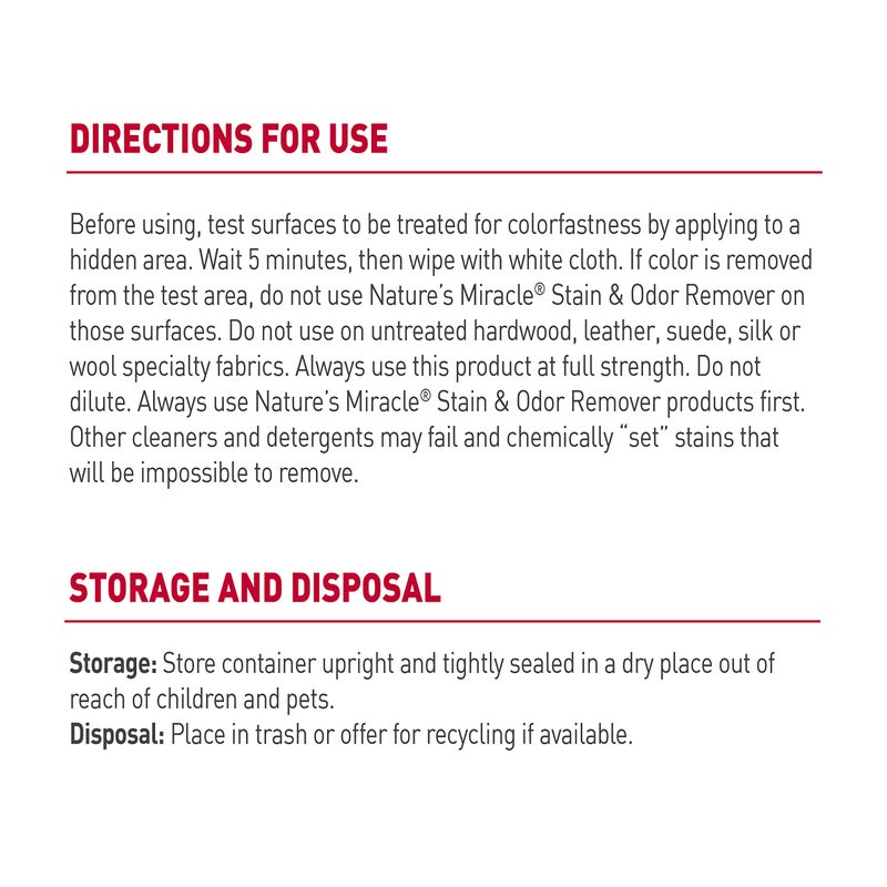 Nature's Miracle Nature’s Miracle® Stain & Odor Remover, Tough on Dog Urine, Feces, Vomit, Drool and Other Organic Stains and Odors, 1 Gallon - Image 3