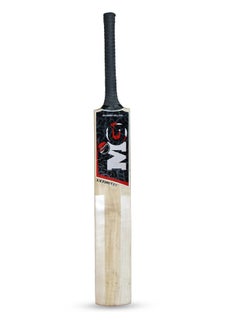 MG Kashmir Willow Ultimate Cricket Bat for Light/Hard Tennis and leather Ball with Cover-Black/Red  - Image 3