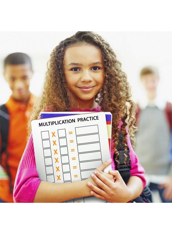 Scribbledo 5 Pack Dry Erase Multiplication Chart White Board 9" X 12" Multiplication Table Double Sided Times Table Math Manipulatives Whiteboard For Kids Students Classroom 5 Erasers Included - Image 5
